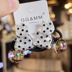 Cute Wave Dot Star Winding Cartoon Hair Ring Girl High Elastic Hair ties