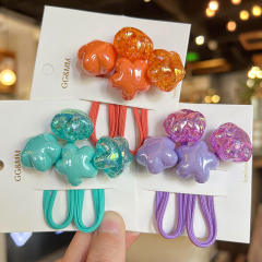 Korean Style Cream Jelly Bean Flower Hair Rope Children's Hair Accessories
