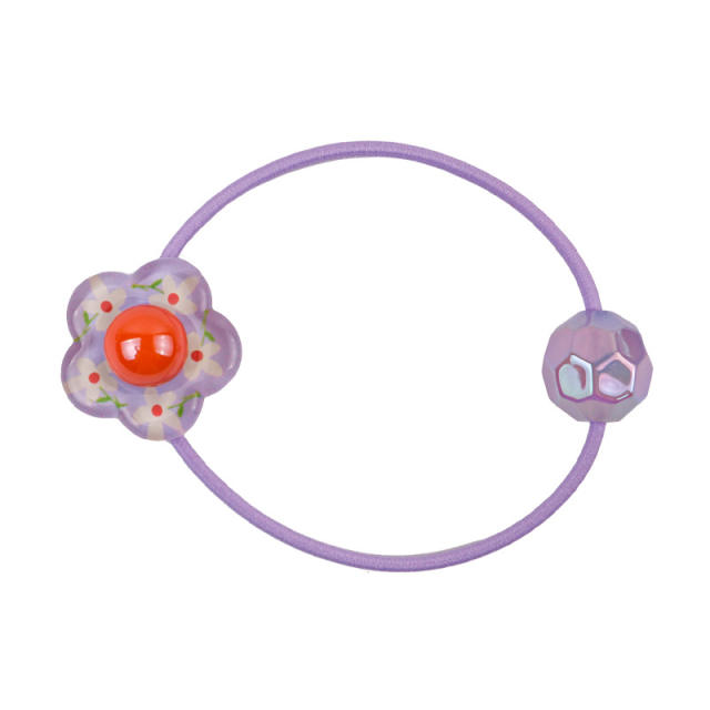 Korean Style Sweet Flower Cartoon Rubber Band Girls' Hair ties