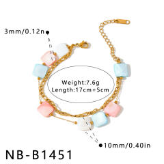 Trendy and Stylish Stainless Steel Bracelet for Women Acrylic block bracelet