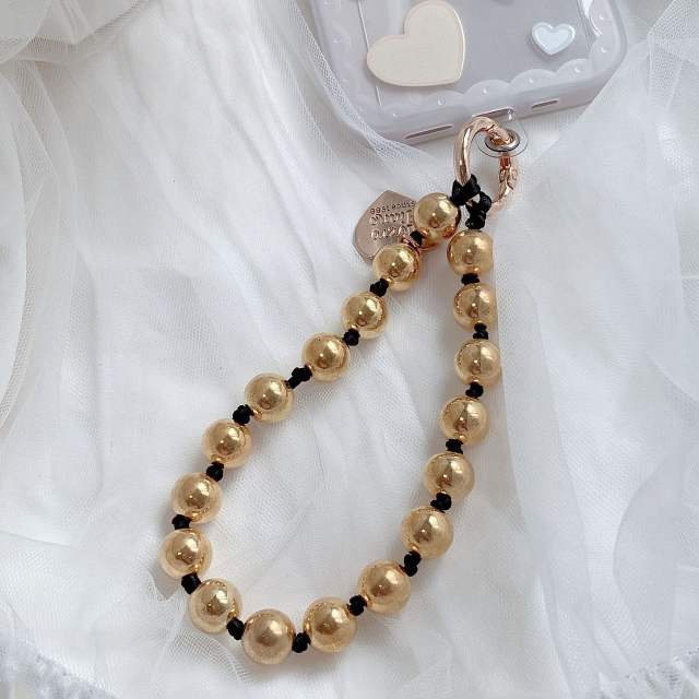 Sweet and Cute Style Heart Colorfulful Beads Colorful Knot Mobile Phone chain phone lanyard