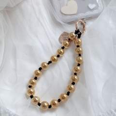 Sweet and Cute Style Heart Colorfulful Beads Colorful Knot Mobile Phone chain phone lanyard