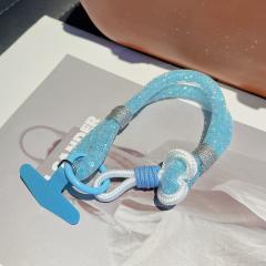 Light blue short rope + light blue triangle card sticker