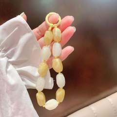 New Color Shaped Stone Acrylic Mobile Phone Hanging Chain summer phone lanyard