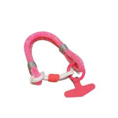 Mesh Shiny Mobile Phone Chain Woven Contrasting Color phone lanyard