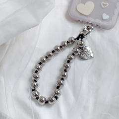 Sweet and Cute Style Heart Colorfulful Beads Colorful Knot Mobile Phone chain phone lanyard