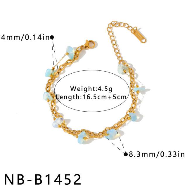 Trendy and Stylish Stainless Steel Bracelet for Women Acrylic block bracelet