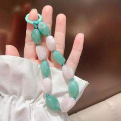 New Color Shaped Stone Acrylic Mobile Phone Hanging Chain summer phone lanyard