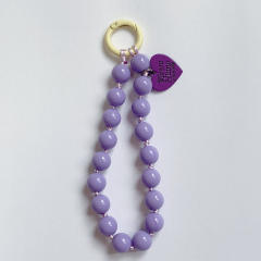 Sweet and Cute Style Heart Colorfulful Beads Colorful Knot Mobile Phone chain phone lanyard