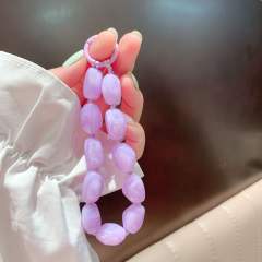 New Color Shaped Stone Acrylic Mobile Phone Hanging Chain summer phone lanyard