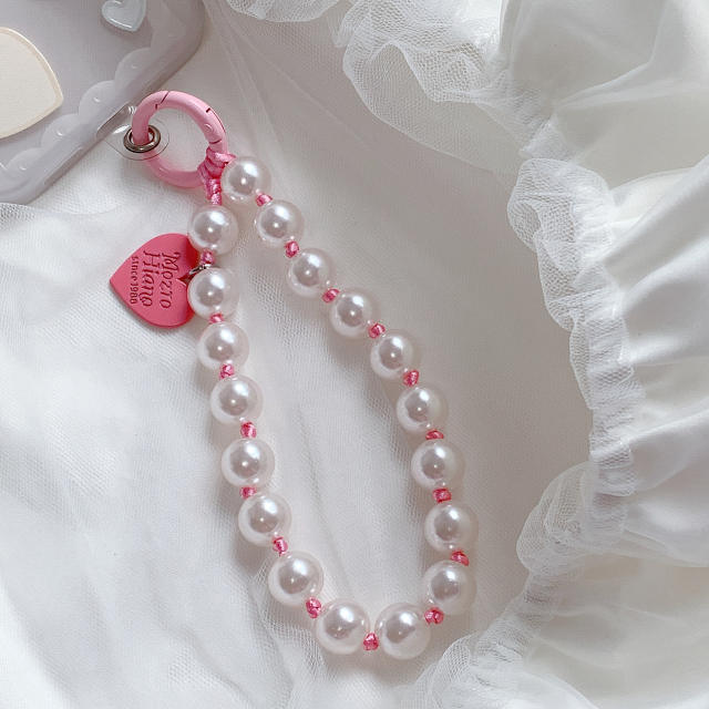 Sweet and Cute Style Heart Colorfulful Beads Colorful Knot Mobile Phone chain phone lanyard