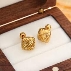 Diamond-Encrusted Double-Headed Titanium Steel Ear Studs piercing studs earrings