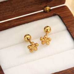 Diamond-Encrusted Double-Headed Titanium Steel Ear Studs piercing studs earrings