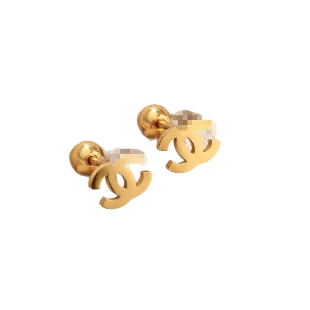 Stainless Steel Mini Piercing Earrings Screw-On Ball Ear Studs
