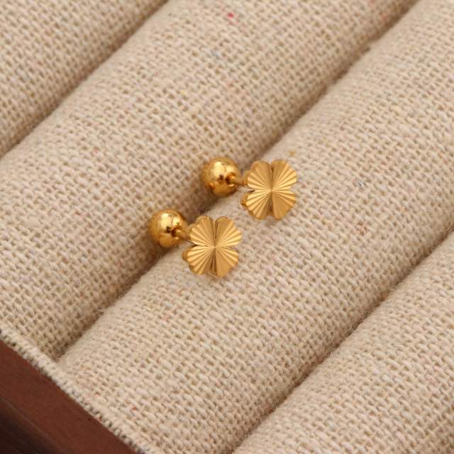 Titanium steel diamond heart colorful tiny ear studs piercing studs earrings
