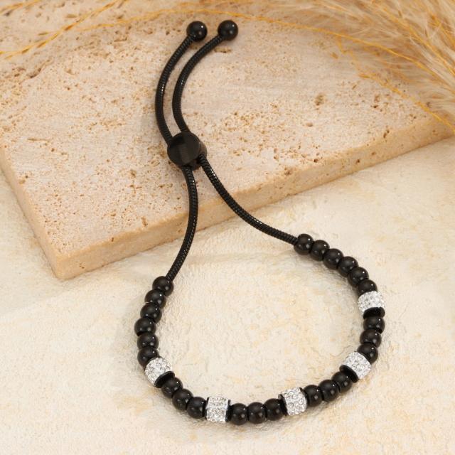 Delicate stainless steel bracelet bead bracelet