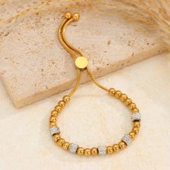 Delicate stainless steel bracelet bead bracelet