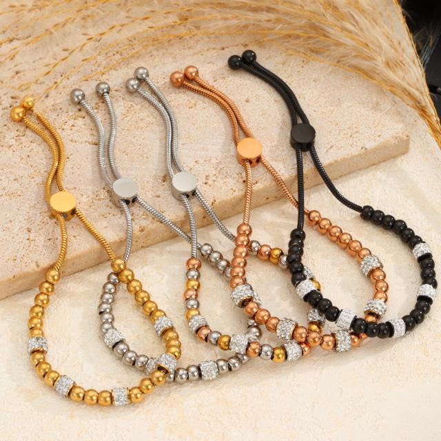 Delicate stainless steel bracelet bead bracelet