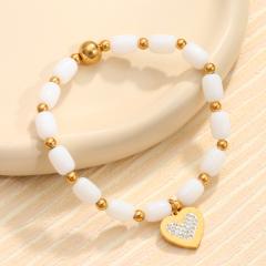 Starfish Natural Stone Beaded Bracelet for Women stainless steel bracelet