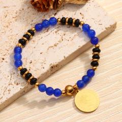 Starfish Natural Stone Beaded Bracelet for Women stainless steel bracelet
