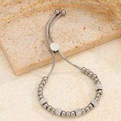 Delicate stainless steel bracelet bead bracelet