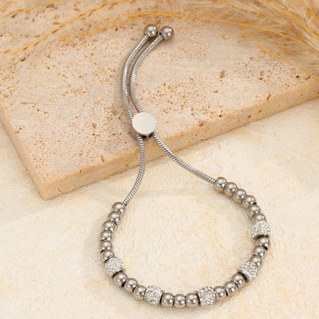 Delicate stainless steel bracelet bead bracelet
