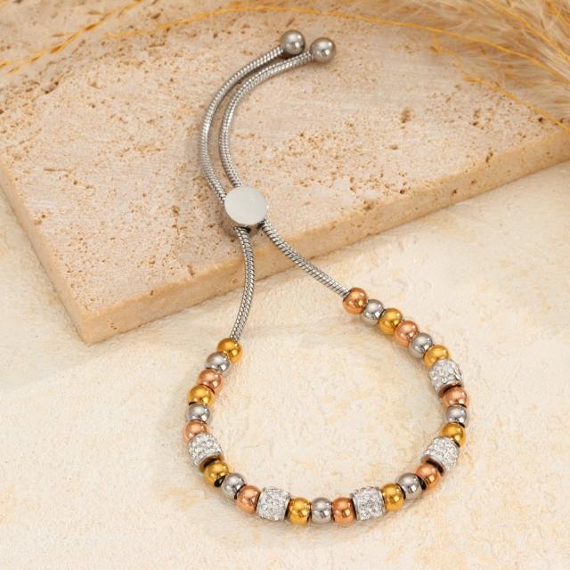 Delicate stainless steel bracelet bead bracelet