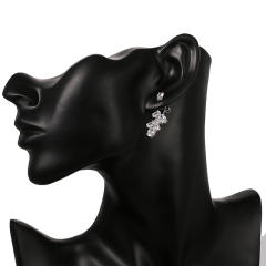 Personality zircon earrings all-match shiny diamond earrings jacket earrings