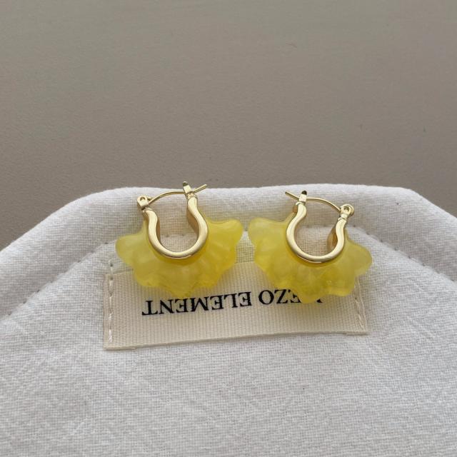 Unique Versatile Resin Cloud Earrings Irregular Stud Earrings for Women