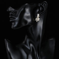 Flower Ear Studs Ice Flower Copper Inlaid Zircon Earrings