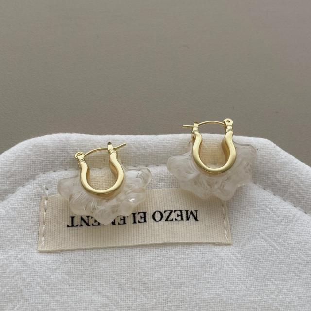 Unique Versatile Resin Cloud Earrings Irregular Stud Earrings for Women