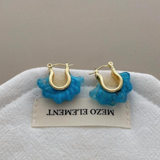 Unique Versatile Resin Cloud Earrings Irregular Stud Earrings for Women