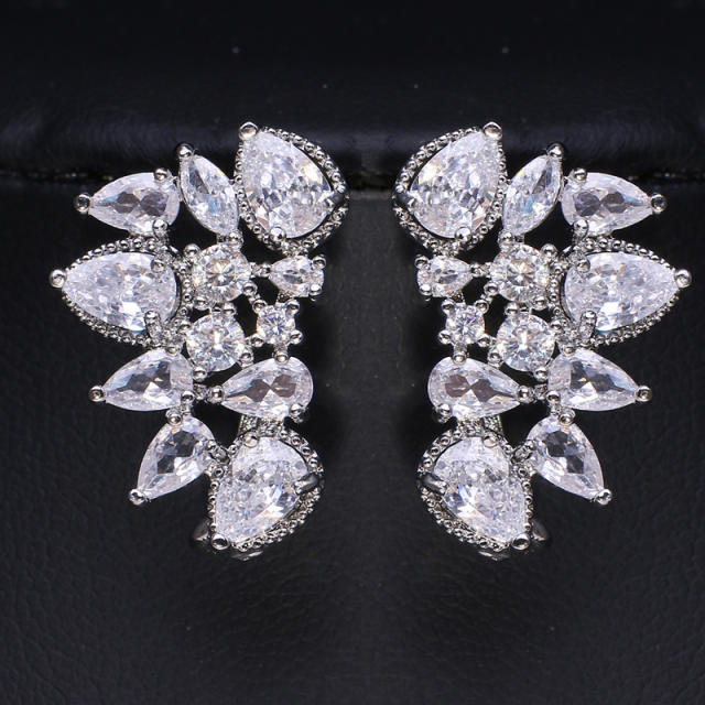 Hot Selling Water Drop Zircon Earrings for Women diamond earrings for bride wedding