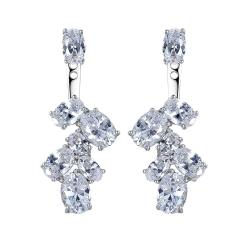 Personality zircon earrings all-match shiny diamond earrings jacket earrings