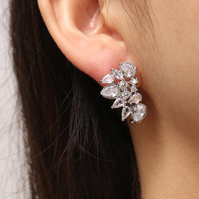 Hot Selling Water Drop Zircon Earrings for Women diamond earrings for bride wedding
