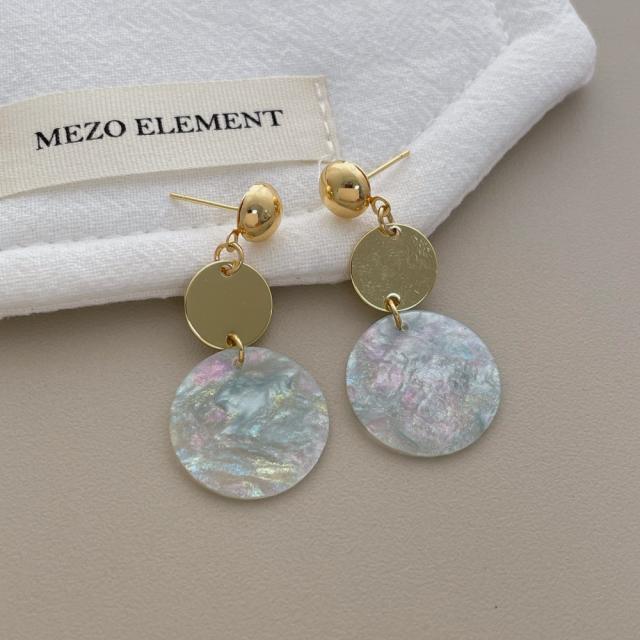 Colorful Round piece acrylic Earrings Seaside Vacation Style Dopamine Earrings