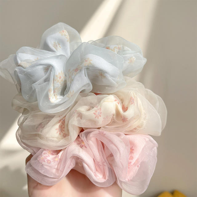 Mesh Large size scrunchies for women summer Oversized Headwear