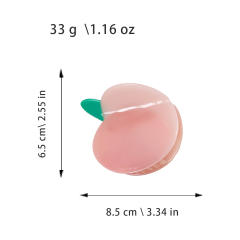 Acetic Acid Peach Hair Clip Elegant and Beautiful Hairpin for summer