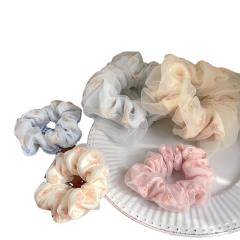 Mesh Large size scrunchies for women summer Oversized Headwear
