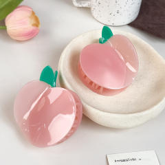 Acetic Acid Peach Hair Clip Elegant and Beautiful Hairpin for summer