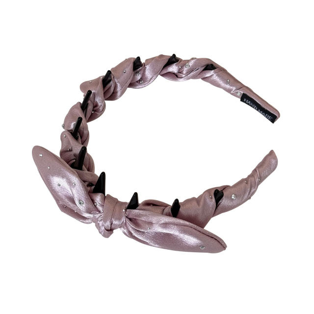 Elegant diamond bunny ear zig zag headband for women