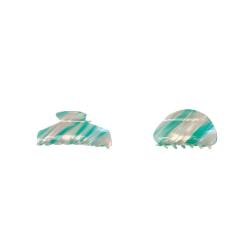 Korean fashion elegant striped pattern hair claw clips for women
