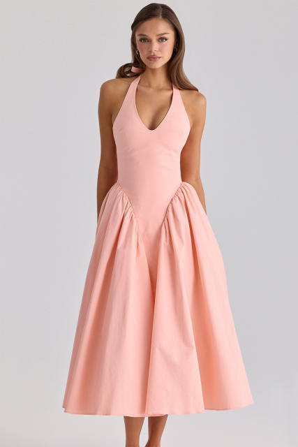 2026 Women's Clothing New Spring Collection Elegant V-Neck Halter Sexy Dress maxi dress