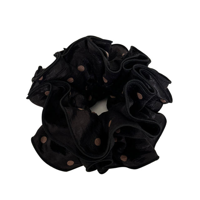 Layer design polka dots large scrunchies for women large scrunchies