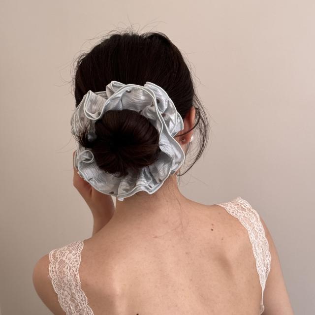 Layer design polka dots large scrunchies for women large scrunchies