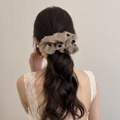 French trend polka dots classic large size scrunchies