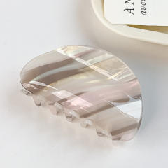 Korean fashion elegant striped pattern hair claw clips for women