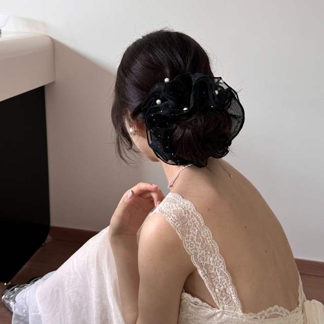 Korean-Style Polka Dot Scrunchie Four-Layer Sweet large size scrunchies