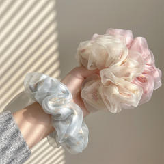 Mesh Large size scrunchies for women summer Oversized Headwear