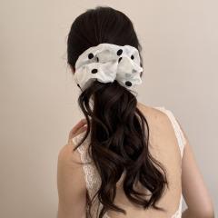 French trend polka dots classic large size scrunchies